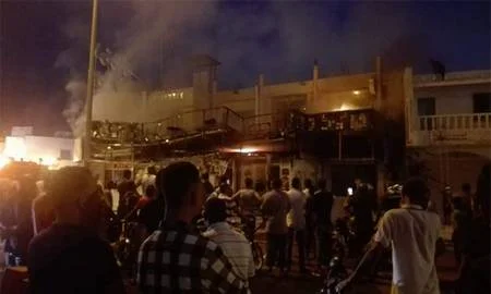 Incendie au café Lotophages Midoun Djerba